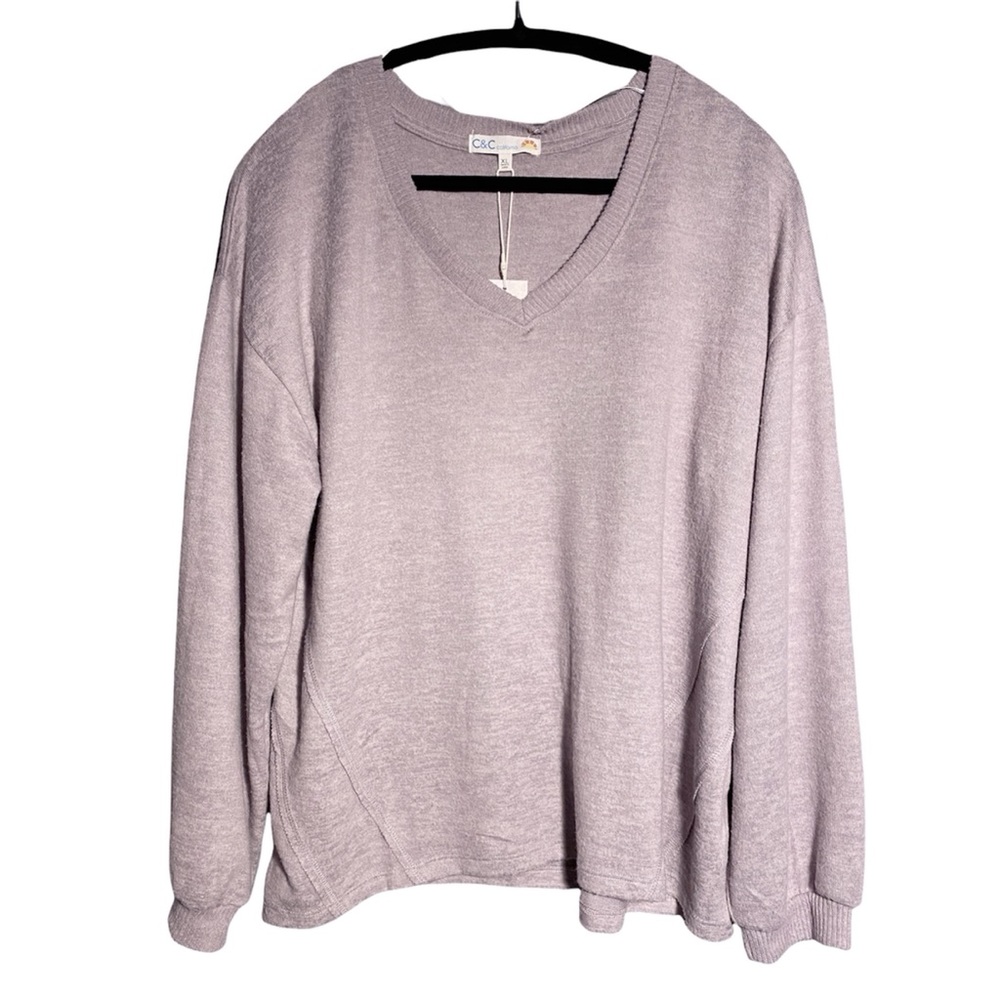 C&C California Super Soft & Roomy Sweater, Light Lavender - NWT